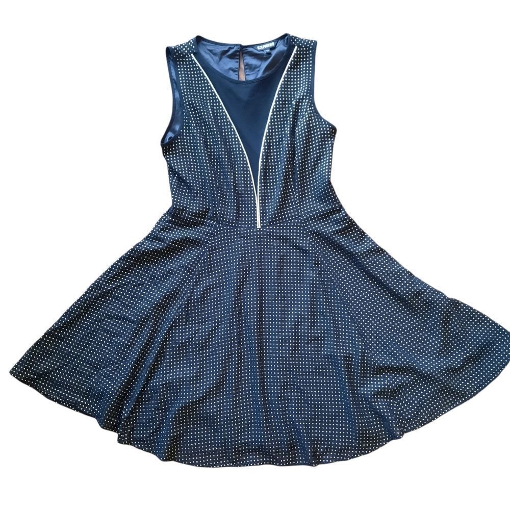 Express Black Sudded Mini Dress Sz S